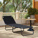 Steel Foldable Garden Sun Lounger With 5-Position Adjustable Backrest - Velmora