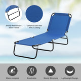 Steel Foldable Garden Sun Lounger With 5-Position Adjustable Backrest - Velmora