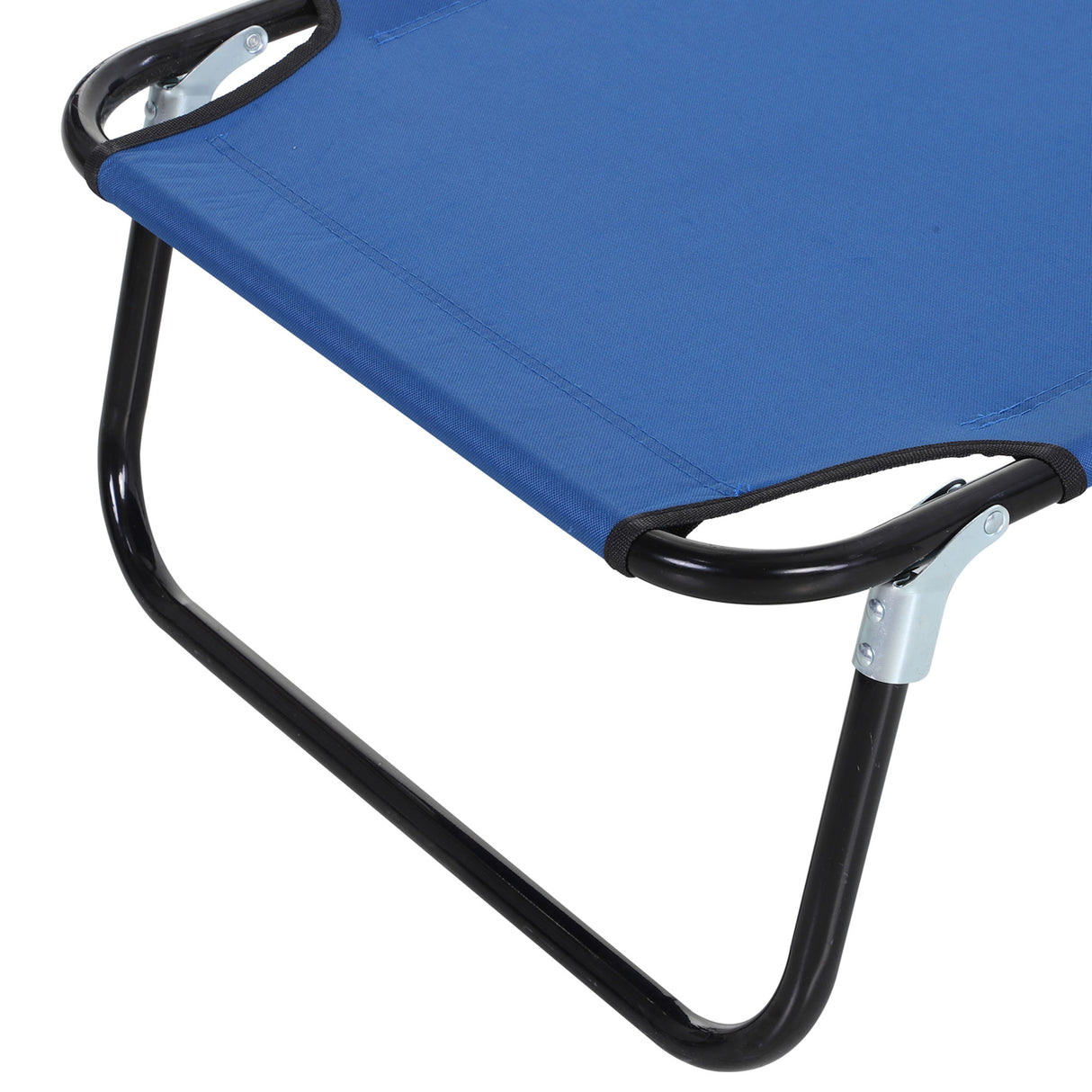 Steel Foldable Garden Sun Lounger With 5-Position Adjustable Backrest - Velmora