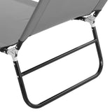 Steel Foldable Garden Sun Lounger With 5-Position Adjustable Backrest - Velmora