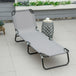 Steel Foldable Garden Sun Lounger With 5-Position Adjustable Backrest - Velmora