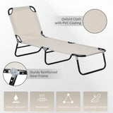 Steel Foldable Garden Sun Lounger in Set of 2 With Adjustable Backrest - Velmora