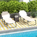 Steel Foldable Garden Sun Lounger in Set of 2 With Adjustable Backrest - Velmora