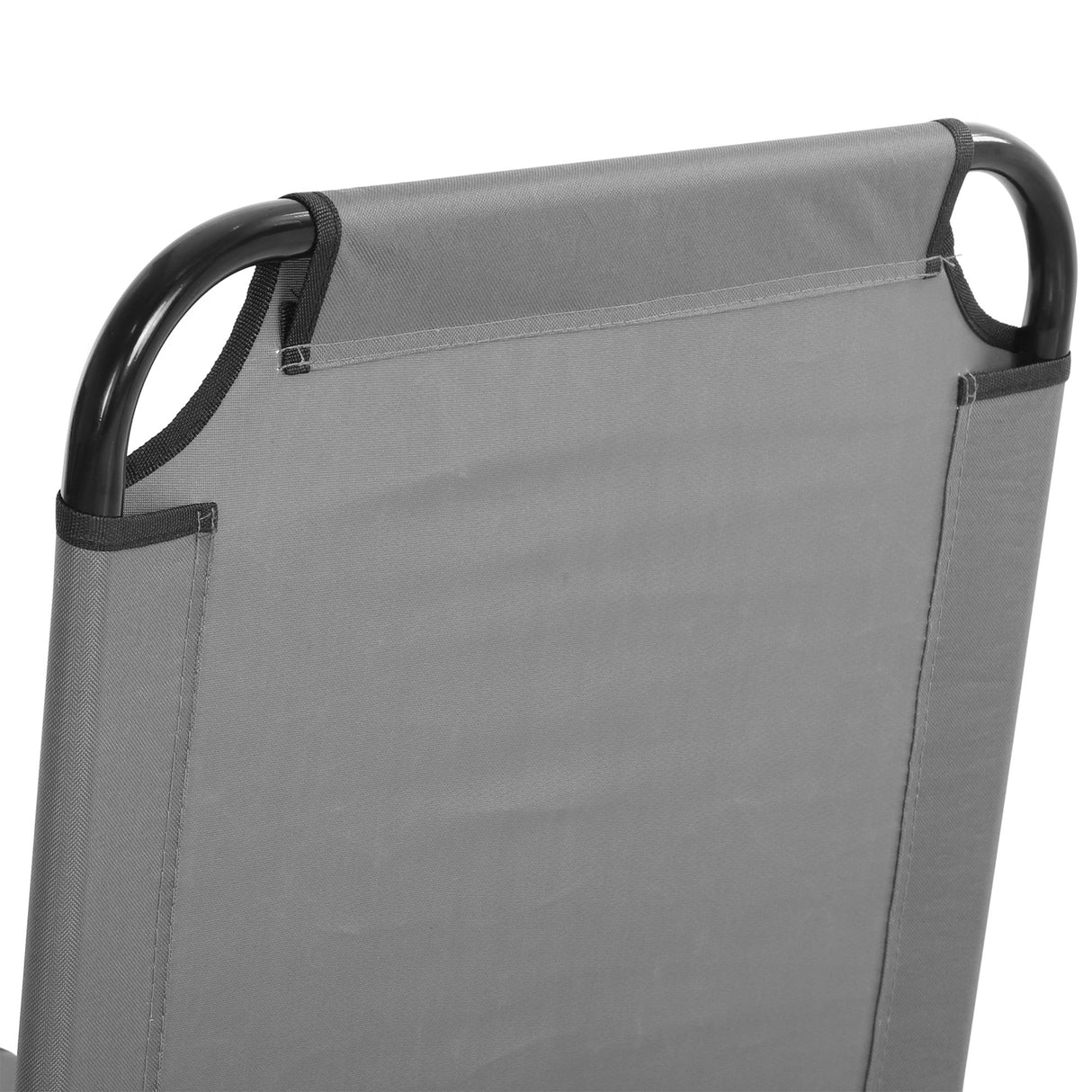 Steel Foldable Garden Sun Lounger in Set of 2 With Adjustable Backrest - Velmora
