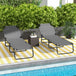 Steel Foldable Garden Sun Lounger in Set of 2 With Adjustable Backrest - Velmora