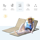 Steel Foldable Lightweight Garden Beach Sun Lounger Mat in Set of 2 - Velmora