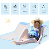 Steel Foldable Lightweight Garden Beach Sun Lounger in Set of 2 - Velmora