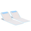 Steel Foldable Lightweight Garden Beach Sun Lounger in Set of 2 - Velmora