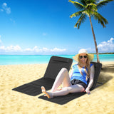 Steel Foldable Lightweight Garden Beach Sun Lounger in Set of 2 - Velmora