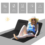 Steel Foldable Lightweight Garden Beach Sun Lounger in Set of 2 - Velmora