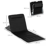 Steel Foldable Lightweight Garden Beach Sun Lounger in Set of 2 - Velmora