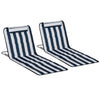 Steel Foldable Lightweight Garden Beach Sun Lounger in Set of 2 - Velmora