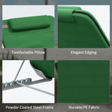 Steel Foldable Lightweight Garden Beach Sun Lounger in Set of 2 - Velmora