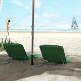 Steel Foldable Lightweight Garden Beach Sun Lounger in Set of 2 - Velmora