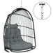 Steel Foldable Poly Rattan Garden Hanging Swing Chair - Velmora