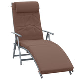 Steel Folding Recliner Chaise Garden Sun Lounger With 7 Levels Adjustable Backrest - Velmora