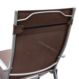 Steel Folding Recliner Garden Sun Lounger With 7 Levels Adjustable Backrest - Velmora