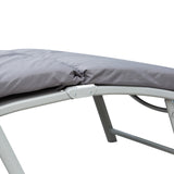 Steel Folding Recliner Garden Sun Lounger With Pillow And Adjustable Backrest - Velmora