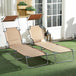 Steel Folding Reclining Garden Sun Lounger in Set of 2 With Canopy - Velmora
