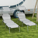 Steel Folding Reclining Garden Sun Lounger in Set of 2 With Canopy - Velmora