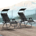 Steel Folding Reclining Zero Gravity Garden Sun Lounger Chair in Set of 2 - Velmora