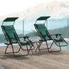 Steel Folding Reclining Zero Gravity Garden Sun Lounger Chair in Set of 2 - Velmora