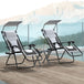 Steel Folding Reclining Zero Gravity Garden Sun Lounger Chair in Set of 2 - Velmora