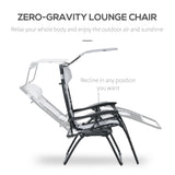 Steel Folding Reclining Zero Gravity Garden Sun Lounger Chair - Velmora