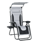 Steel Folding Reclining Zero Gravity Garden Sun Lounger Chair - Velmora