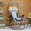 Steel Folding Reclining Zero Gravity Garden Sun Lounger Chair - Velmora