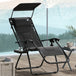 Steel Folding Reclining Zero Gravity Garden Sun Lounger Chair - Velmora