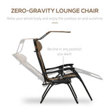 Steel Folding Reclining Zero Gravity Garden Sun Lounger Chair - Velmora