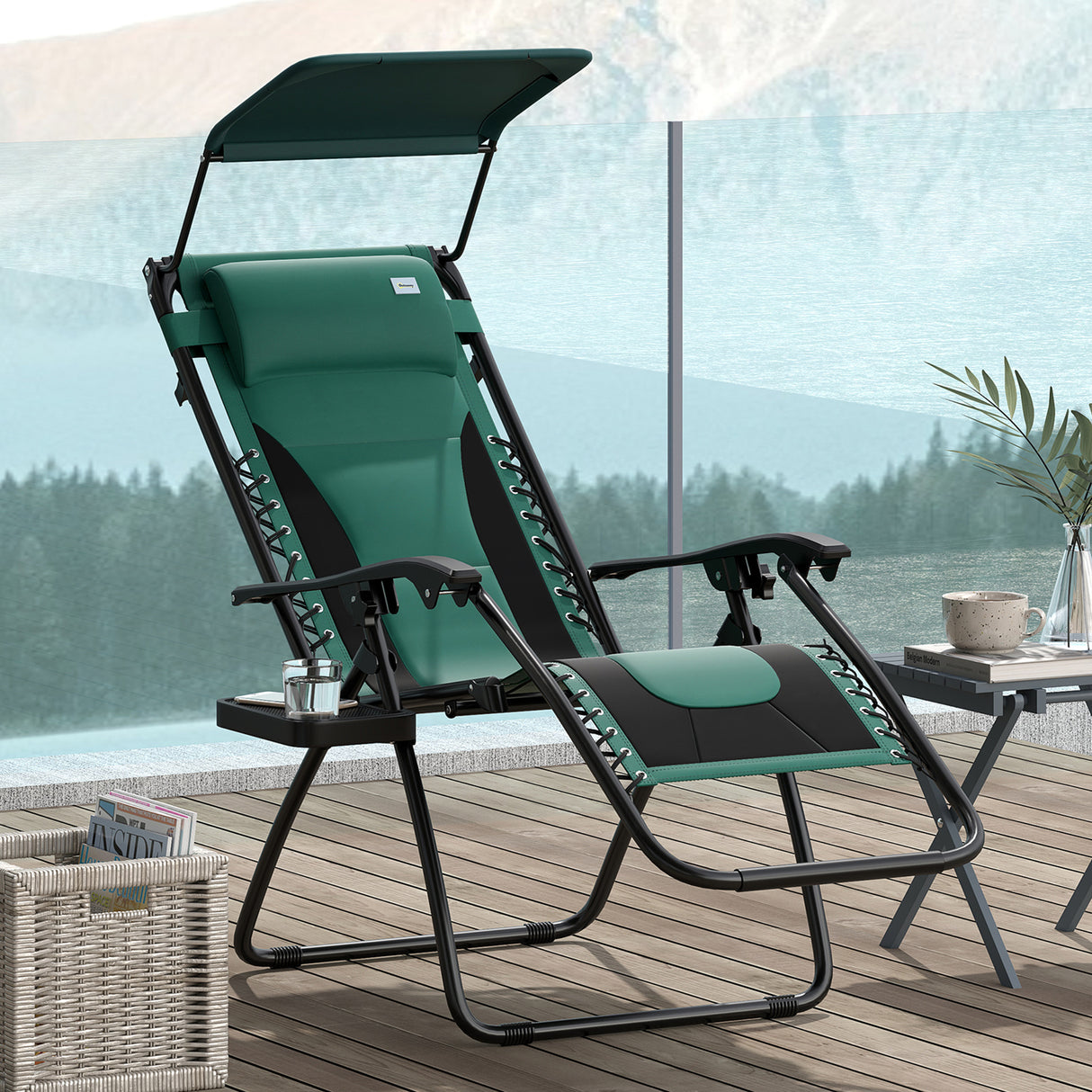 Steel Folding Reclining Zero Gravity Garden Sun Lounger Chair - Velmora
