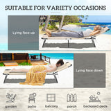 Steel Folding Sun Lounger With Face Hole And 4-Position Adjustable Backrest - Velmora
