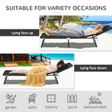 Steel Folding Sun Lounger With Face Hole And 4-Position Adjustable Backrest - Velmora