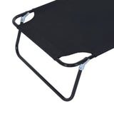 Steel Folding Sun Lounger With Face Hole And 4-Position Adjustable Backrest - Velmora