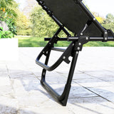 Steel Folding Sun Lounger in Set of 2 With 4-Position Backs - Velmora