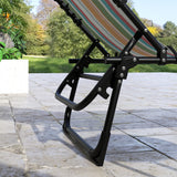 Steel Folding Sun Lounger in Set of 2 With 4-Position Backs - Velmora