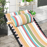 Steel Folding Sun Lounger in Set of 2 With 4-Position Backs - Velmora