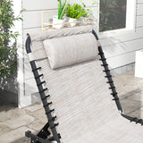 Steel Folding Sun Lounger in Set of 2 With 4-Position Backs - Velmora