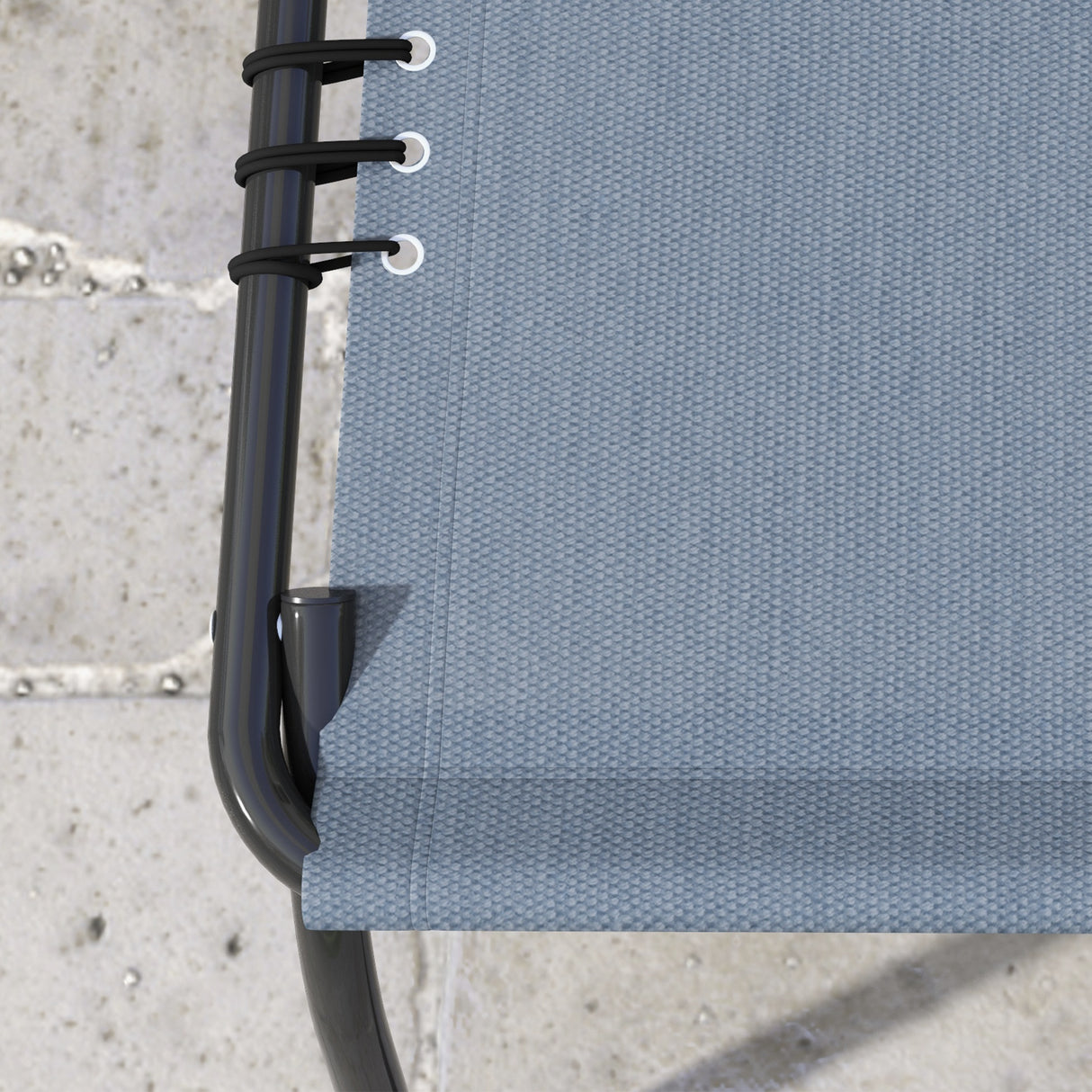 Steel Folding Sun Lounger in Set of 2 With 4-Position Backs - Velmora