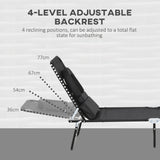 Steel Folding Sun Lounger in Set of 2 With Face Hole And 4-Position Adjustable Backrest - Velmora