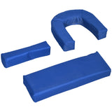 Steel Folding Sun Lounger in Set of 2 With Face Hole And 4-Position Adjustable Backrest - Velmora