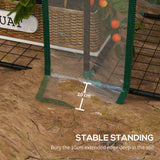 Steel Frame Garden Greenhouse 143cm Wide With 6 Shelves - Velmora