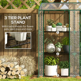 Steel Frame Garden Greenhouse 143cm Wide With 6 Shelves - Velmora