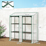 Steel Frame Garden Greenhouse 143cm Wide With 6 Shelves - Velmora