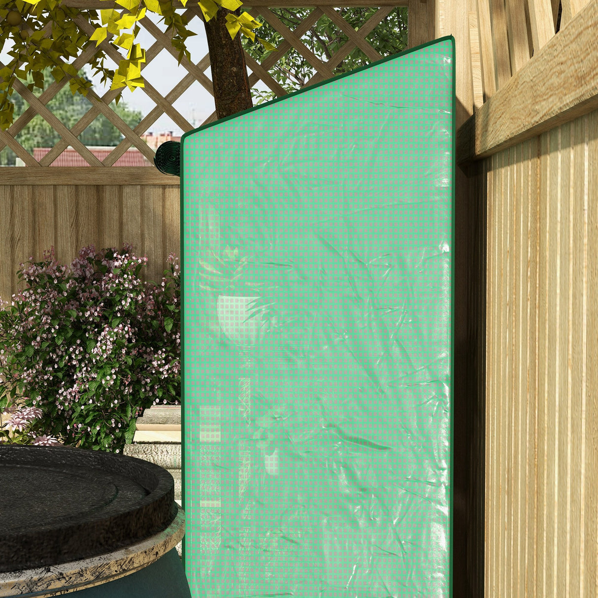 Steel Frame Garden Greenhouse 143cm Wide With 6 Shelves - Velmora