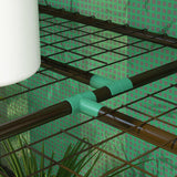 Steel Frame Garden Greenhouse 143cm Wide With 6 Shelves - Velmora