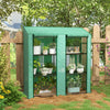 Steel Frame Garden Greenhouse 143cm Wide With 6 Shelves - Velmora