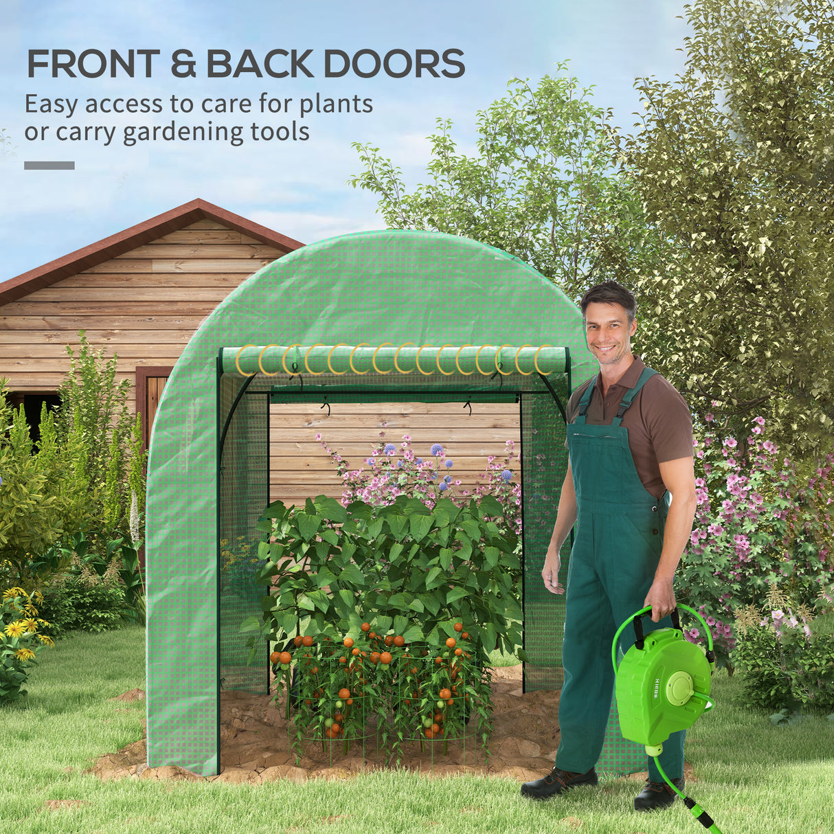 Steel Frame Garden Greenhouse 180cm Wide - Velmora